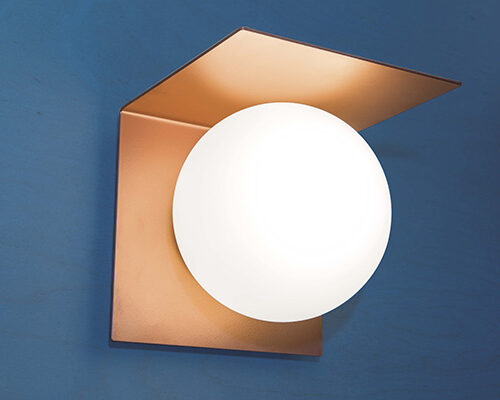 marchetti illuminazione balance satin copper blue background