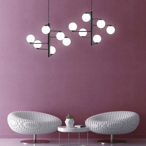 marchetti-illuminazione-tin-tin-black-purple-background-white-chairs