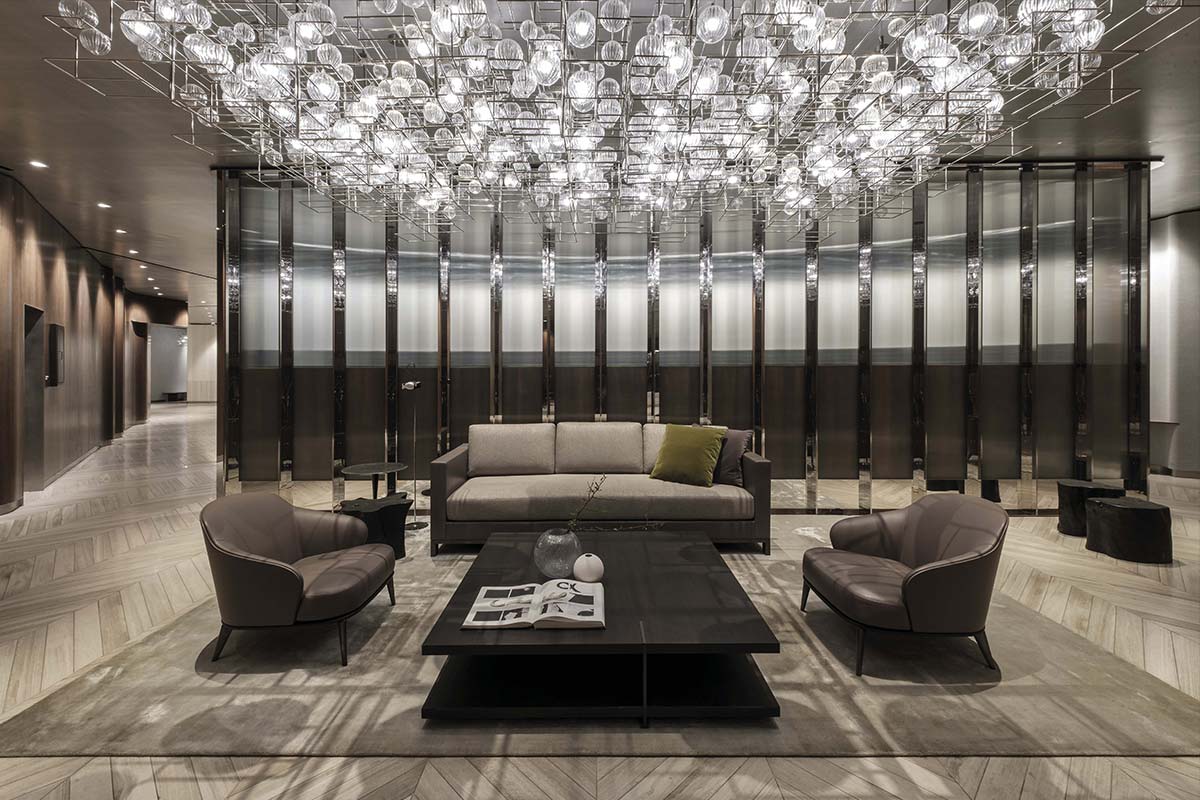 Moule: lampadario moderno elegante per sala da cerimonie