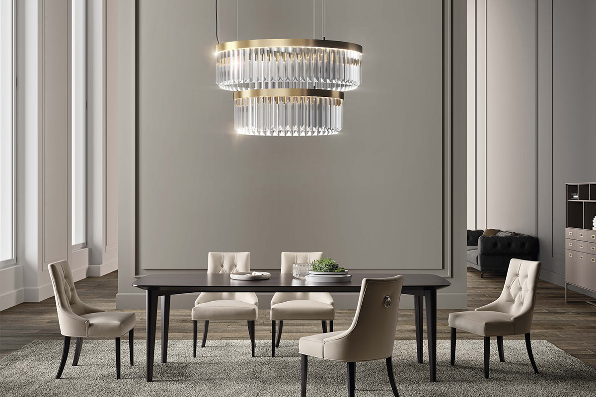 Come illuminare la hotel di un albergo con un lampadario di cristallo: Reflexa della Collezione Sergio Marchetti