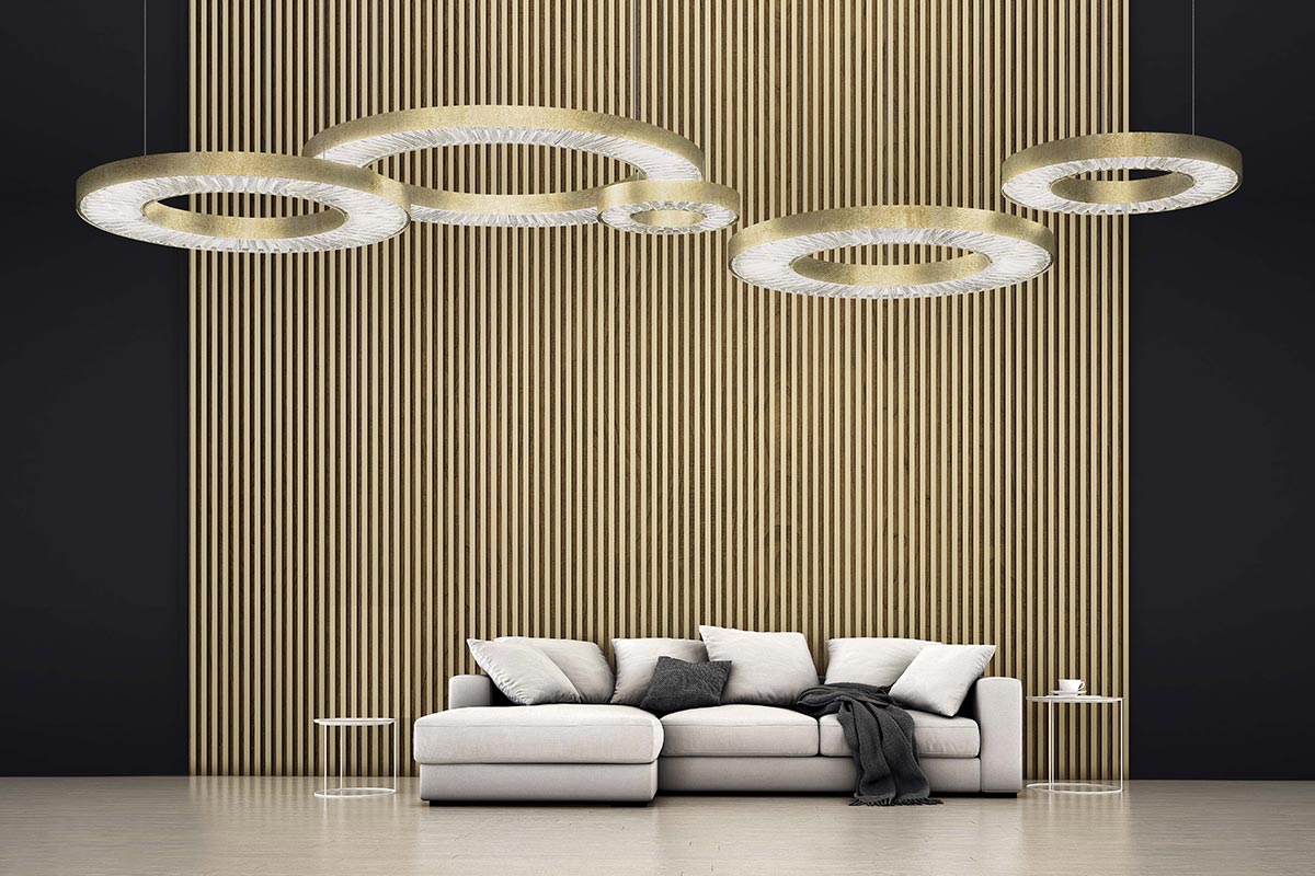 Illuminare la hall di un hotel con un lampadario in cristallo: Canopus della Collezione Sergio Marchetti